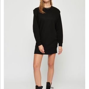 Sweatshirt Dress Cuffed Shoulder